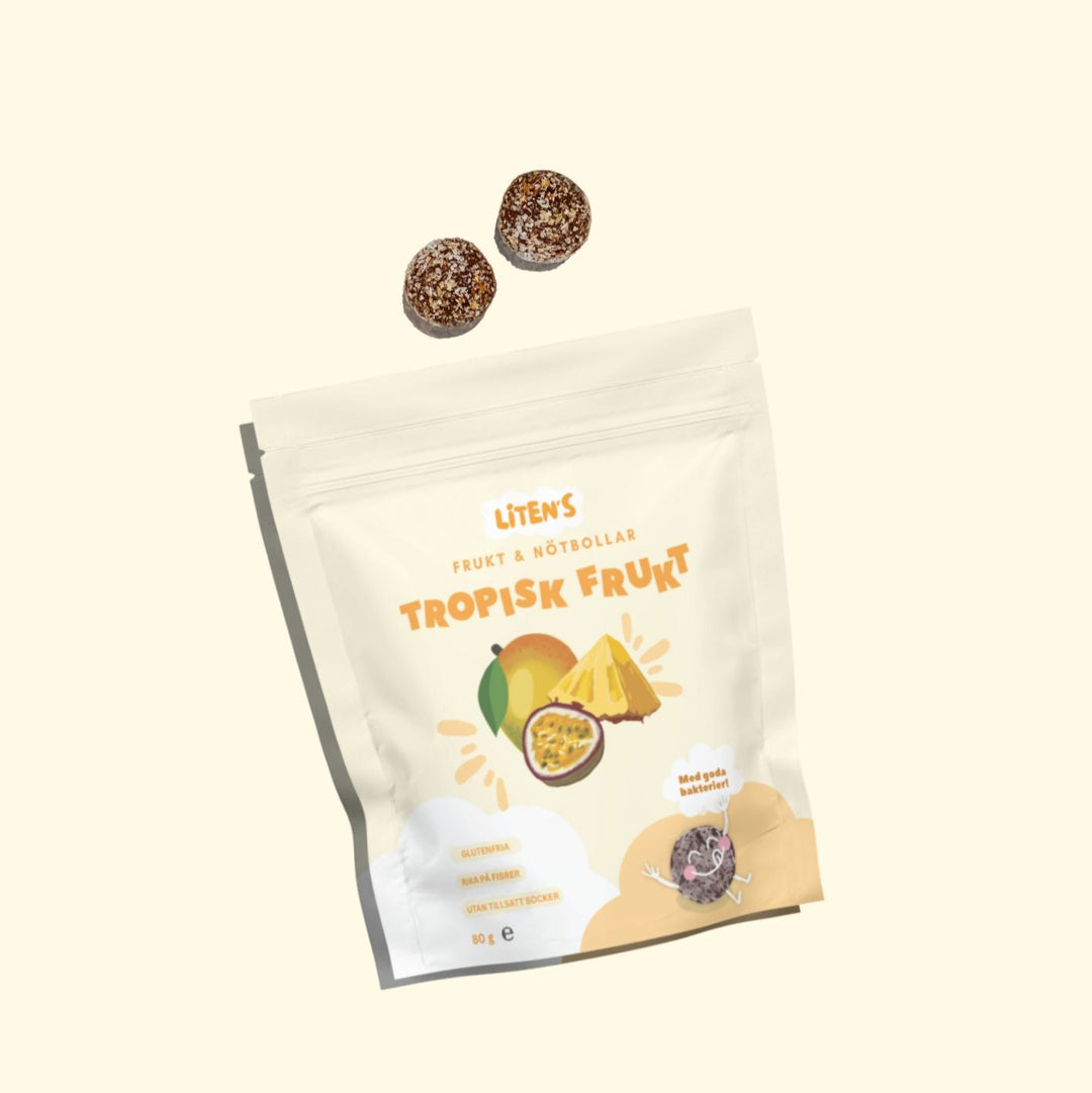 FRUKT- OCH NÖTBOLLAR TROPISK
